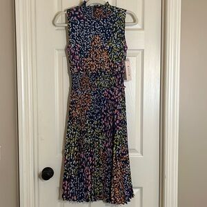 NWT Nanette Lepore floral midi dress. Beautiful vibrant colors. Size 2. Pleated